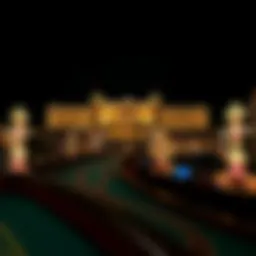 A panoramic view of the iconic Monte Carlo Casino illuminated at night