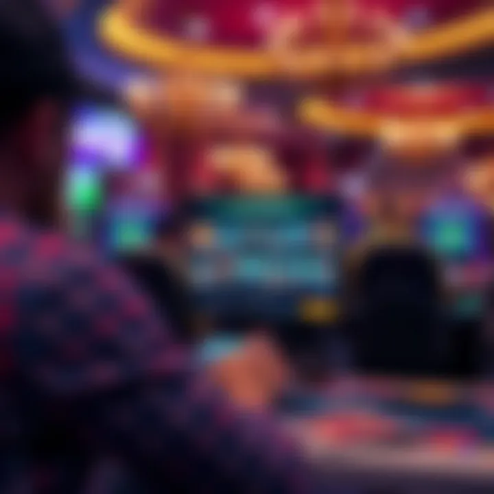 Innovative online gambling interface showcasing features