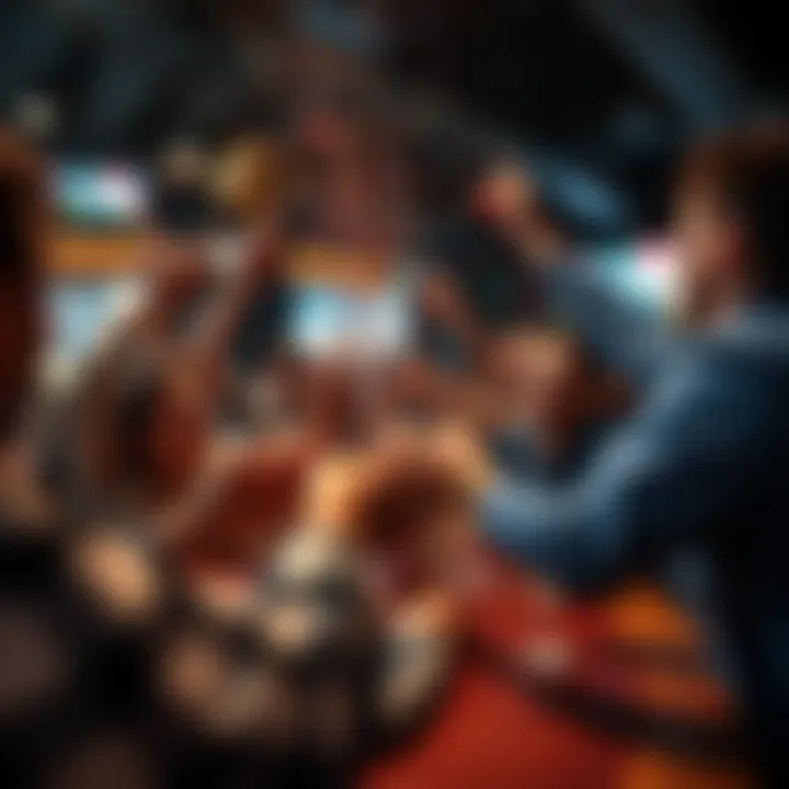 Celebrating Wins During March Madness Team celebration during March Madness