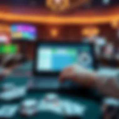 Digital Transactions in the Gambling Sphere Conceptual image of digital transactions in gambling