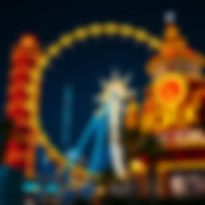 Illuminated coaster at night, showcasing its cultural significance