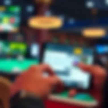 A user navigating a betting site on a mobile device