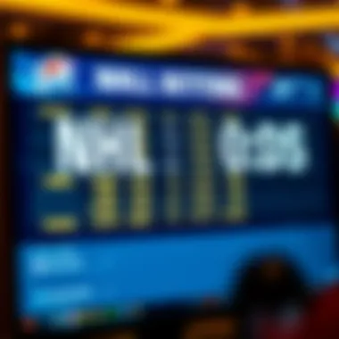 NHL betting odds displayed on a computer screen