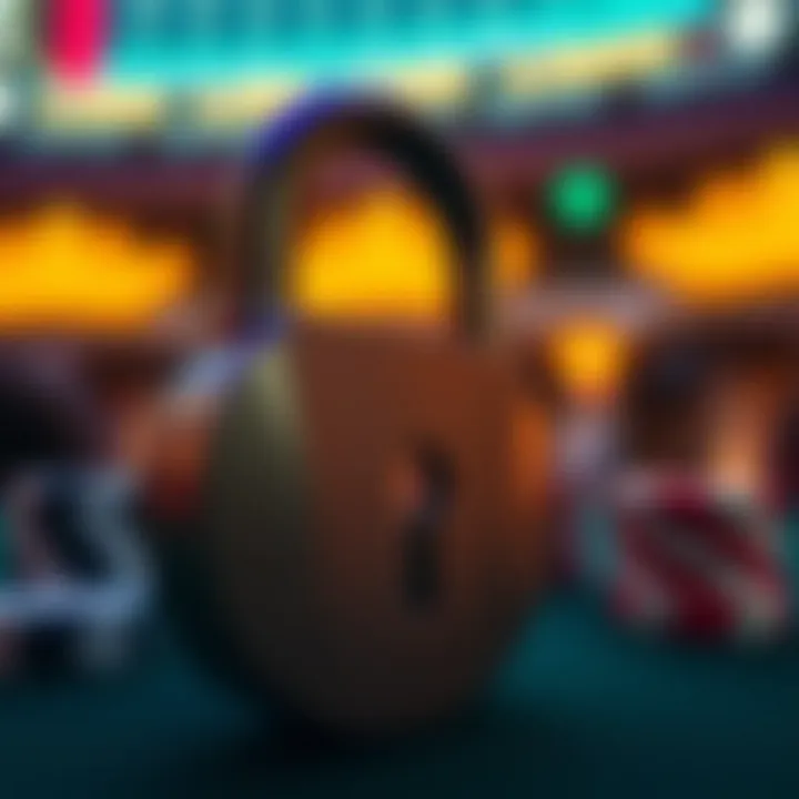 A secure padlock symbol representing safe betting