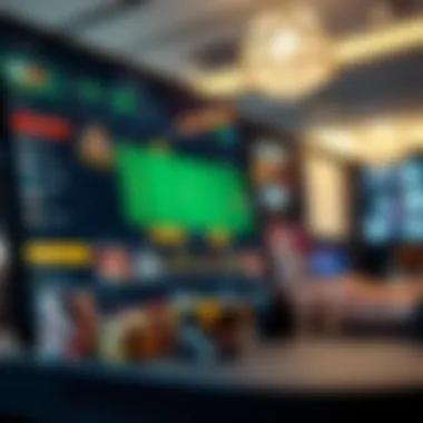 User interface of an online betting site