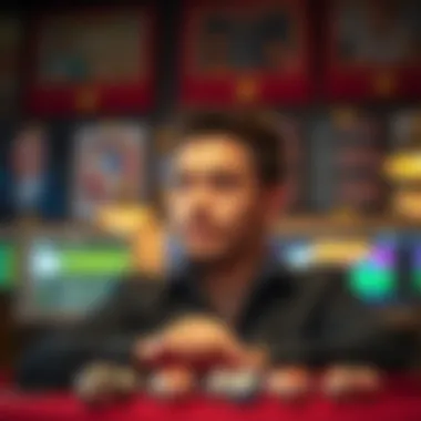 A thoughtful individual pondering over a lottery decision