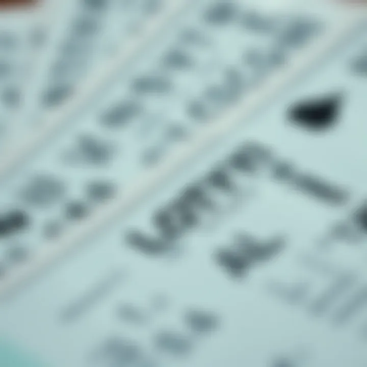 A close-up view of a ticket with mathematical formulas around it