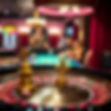 A serene digital setting for playing bingo roulette online for free