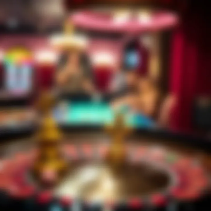 A serene digital setting for playing bingo roulette online for free