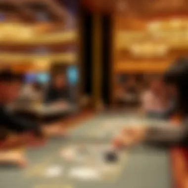 Table games section with players engaged in gaming