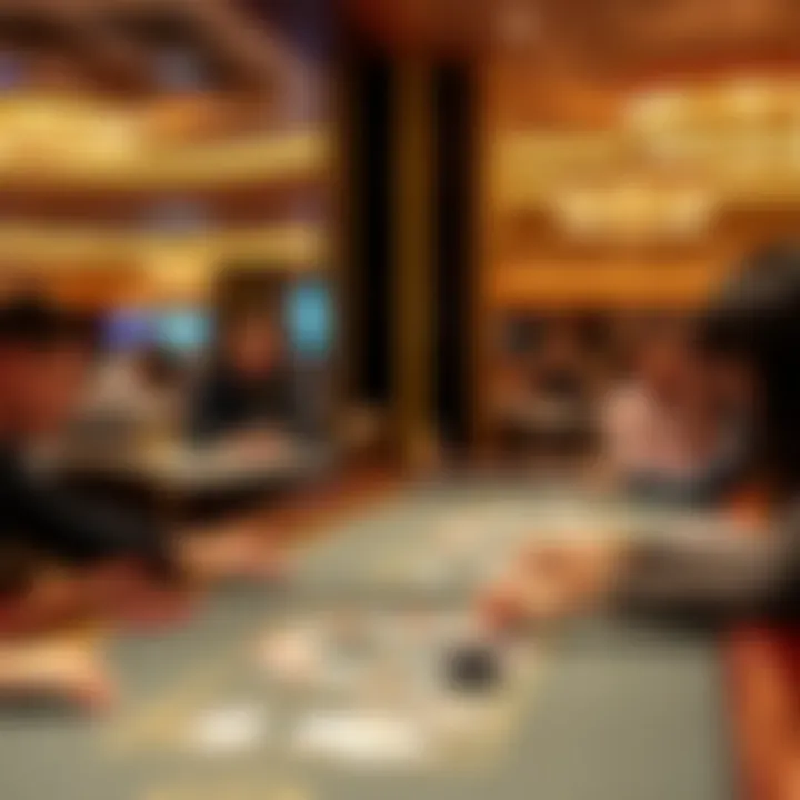 Table games section with players engaged in gaming