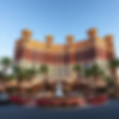 Exterior view of the hotel highlighting its unique architectural style