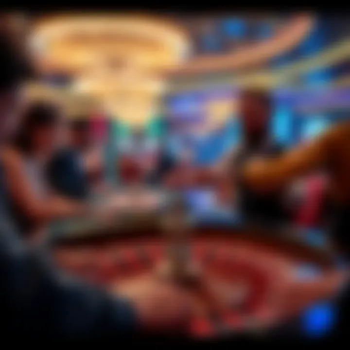 Experience the Thrill of Roulette An engaging scene of players enjoying roulette in a vibrant casino atmosphere