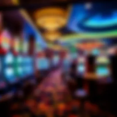 Chic gaming area filled with modern slot machines