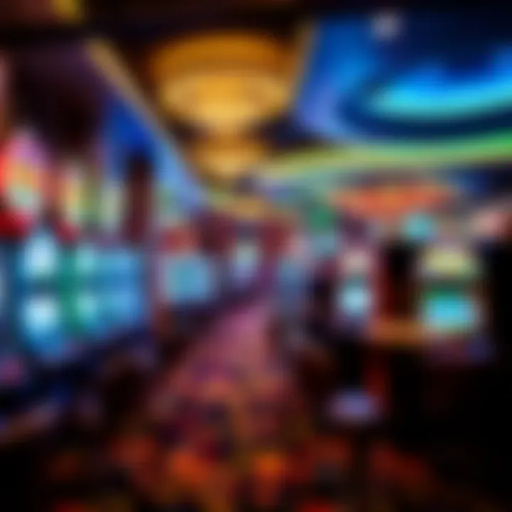 Chic gaming area filled with modern slot machines