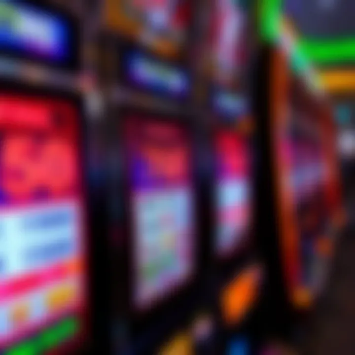 Payout Percentages on Slot Machines Close-up view of a slot machine display highlighting payout percentages