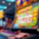 Colorful Pop Slots gameplay screen with chips