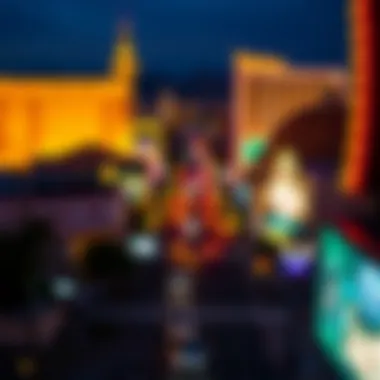 The Glimmering Heart of Las Vegas A vibrant Las Vegas Strip at night showcasing bright lights and iconic landmarks.