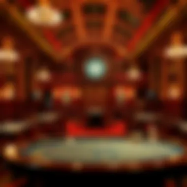 A vibrant illustration of a European casino in the 19th century