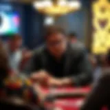 Strategic Contemplation Phil Hellmuth contemplating strategies at a poker table