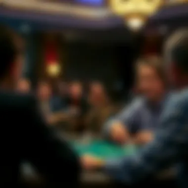 Key Concept Illustration Phil Hellmuth illustrating a key poker concept during a seminar