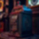 An antique slot machine showcasing its original design and mechanics.