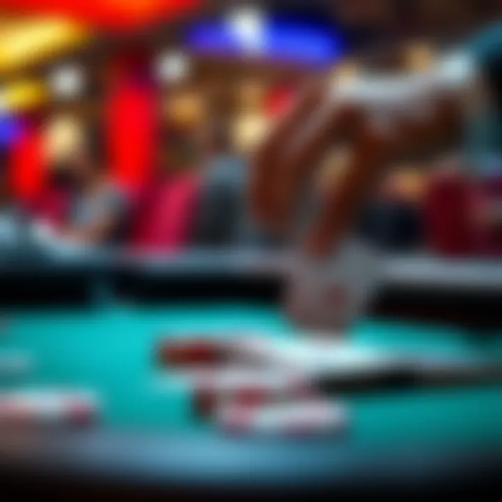 A detailed view of cards being shuffled by an automatic device