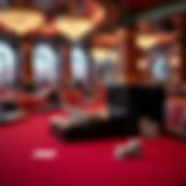 An elegant poker table setup featuring an automatic shuffler