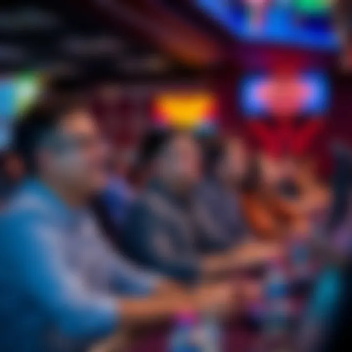 A group of engaged bettors enjoying their experience at the sportsbook