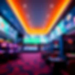 Vibrant interior of the Seminole Hard Rock Hollywood Sportsbook showcasing its modern design