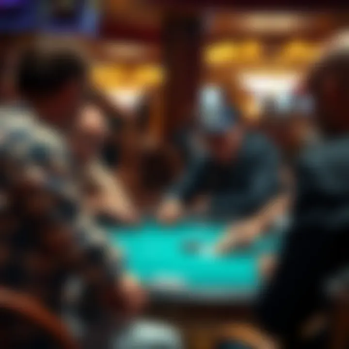 Intense Tournament Action Players engaged in an intense poker tournament at Tropicana, highlighting the competitive spirit.