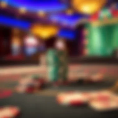 Chips and cards on a blackjack table