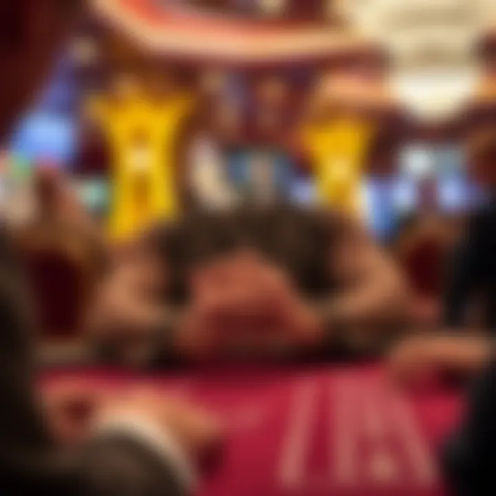 Player making a strategic decision in blackjack