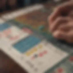 A detailed close-up of a sports betting slip showcasing various betting options and odds.