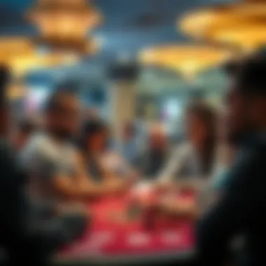 Community Conversations A diverse community engaged in discussions about lottery winnings