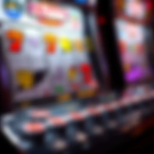 Penny Slot Machine Interface Detailed view of a penny slot machine interface showcasing various symbols and buttons.