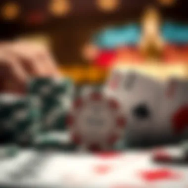 The Dealer's Role in Fair Gameplay Close-up of poker chips and cards symbolizing the dealer's crucial role in gameplay